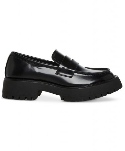 Heather Platform Lug-Sole Loafer Flats Black $42.66 Shoes