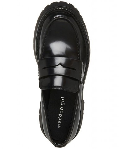 Heather Platform Lug-Sole Loafer Flats Black $42.66 Shoes