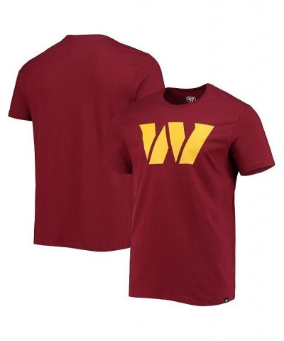 Men's Burgundy Washington Commanders Logo Imprint Super Rival T-shirt $13.60 T-Shirts