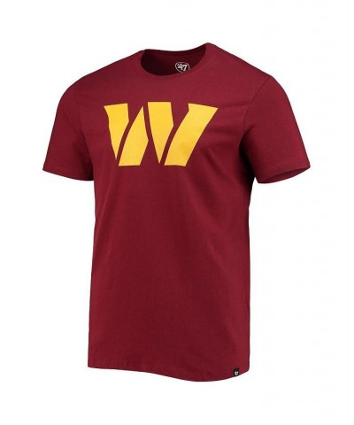 Men's Burgundy Washington Commanders Logo Imprint Super Rival T-shirt $13.60 T-Shirts