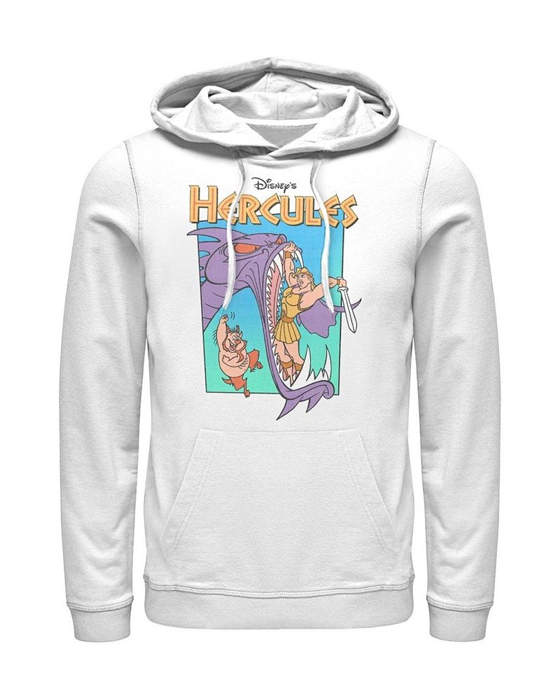 Disney Men's Hercules Hydra Battle Retro, Pullover Hoodie White $28.38 Sweatshirt