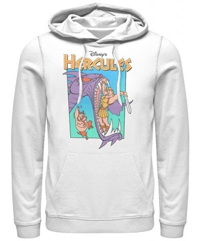 Disney Men's Hercules Hydra Battle Retro, Pullover Hoodie White $28.38 Sweatshirt