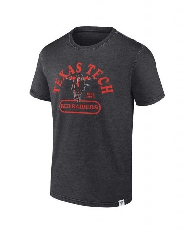 Men's Branded Heather Charcoal Texas Tech Red Raiders Old-School Pill Enzyme Washed T-shirt $18.90 T-Shirts