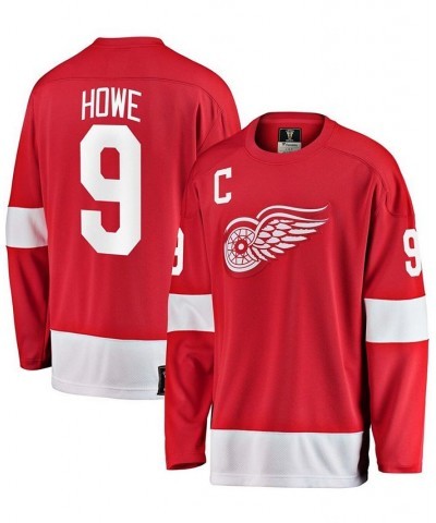 Men's Gordie Howe Red Detroit Red Wings Premier Breakaway Retired Player Jersey $54.00 Jersey