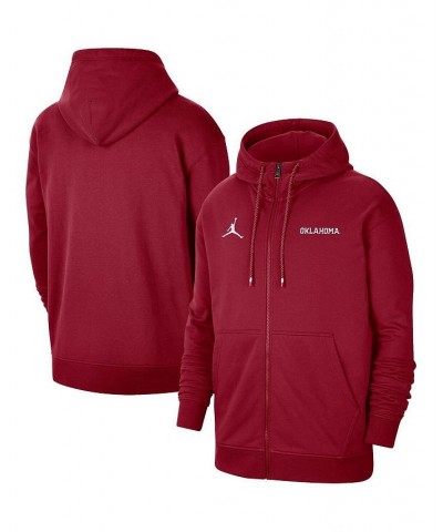 Men's Brand Crimson Oklahoma Sooners Travel Fleece Full-Zip Hoodie $43.70 Sweatshirt