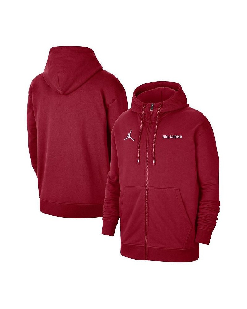 Men's Brand Crimson Oklahoma Sooners Travel Fleece Full-Zip Hoodie $43.70 Sweatshirt