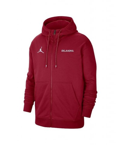 Men's Brand Crimson Oklahoma Sooners Travel Fleece Full-Zip Hoodie $43.70 Sweatshirt