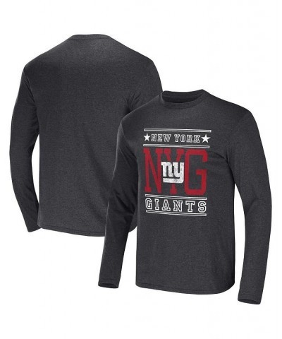 Men's NFL x Darius Rucker Collection by Heathered Charcoal New York Giants Long Sleeve T-shirt $23.31 T-Shirts