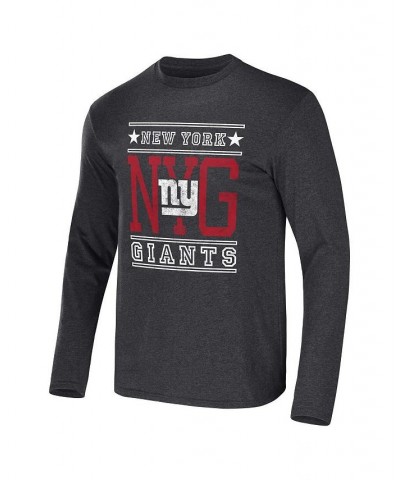 Men's NFL x Darius Rucker Collection by Heathered Charcoal New York Giants Long Sleeve T-shirt $23.31 T-Shirts