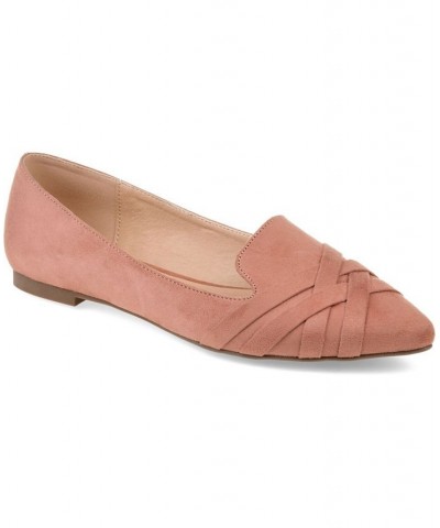 Women's Mindee Criss-Cross Flats Blush $38.40 Shoes