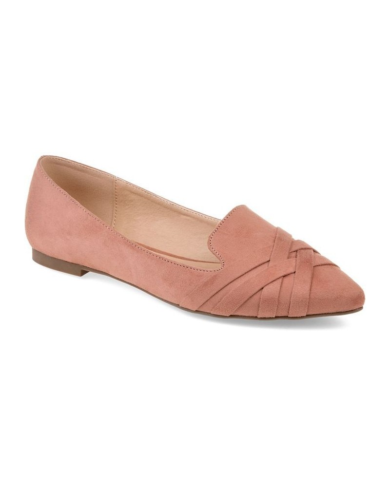 Women's Mindee Criss-Cross Flats Blush $38.40 Shoes