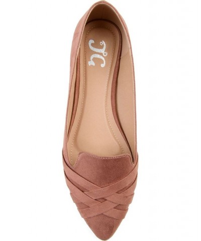 Women's Mindee Criss-Cross Flats Blush $38.40 Shoes