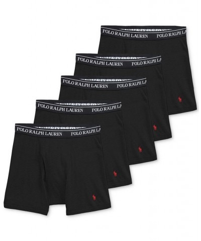 Men's Classic Cotton Boxer Briefs, 5-Pack Polo Black $32.78 Underwear