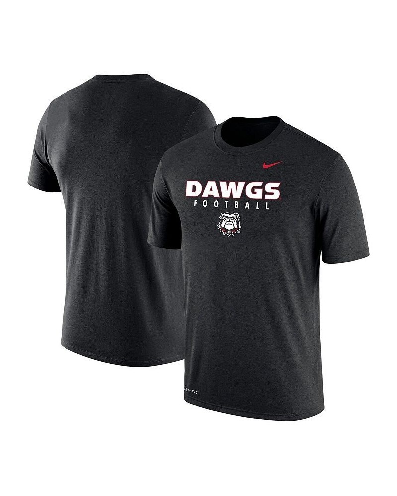 Men's Black Georgia Bulldogs Football Drop Performance T-shirt $23.00 T-Shirts