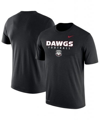 Men's Black Georgia Bulldogs Football Drop Performance T-shirt $23.00 T-Shirts