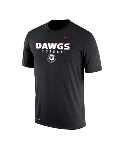 Men's Black Georgia Bulldogs Football Drop Performance T-shirt $23.00 T-Shirts