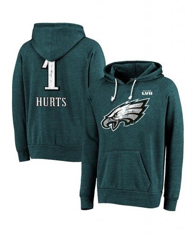 Men's Threads Jalen Hurts Midnight Green Philadelphia Eagles Super Bowl LVII Name and Number Pullover Hoodie $41.00 Sweatshirt