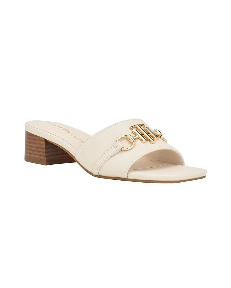 Women's Pippe Stacked Heel Slide-on Sandals Tan/Beige $37.92 Shoes