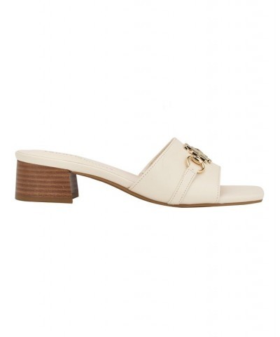 Women's Pippe Stacked Heel Slide-on Sandals Tan/Beige $37.92 Shoes