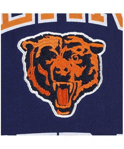 Men's Navy Chicago Bears Washed Short Sleeve Pullover Hoodie $39.90 Sweatshirt