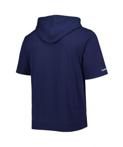 Men's Navy Chicago Bears Washed Short Sleeve Pullover Hoodie $39.90 Sweatshirt