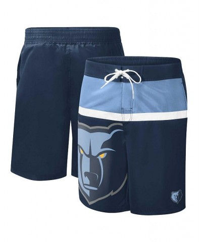 Men's Navy Memphis Grizzlies Sea Wind Swim Trunks $31.85 Swimsuits