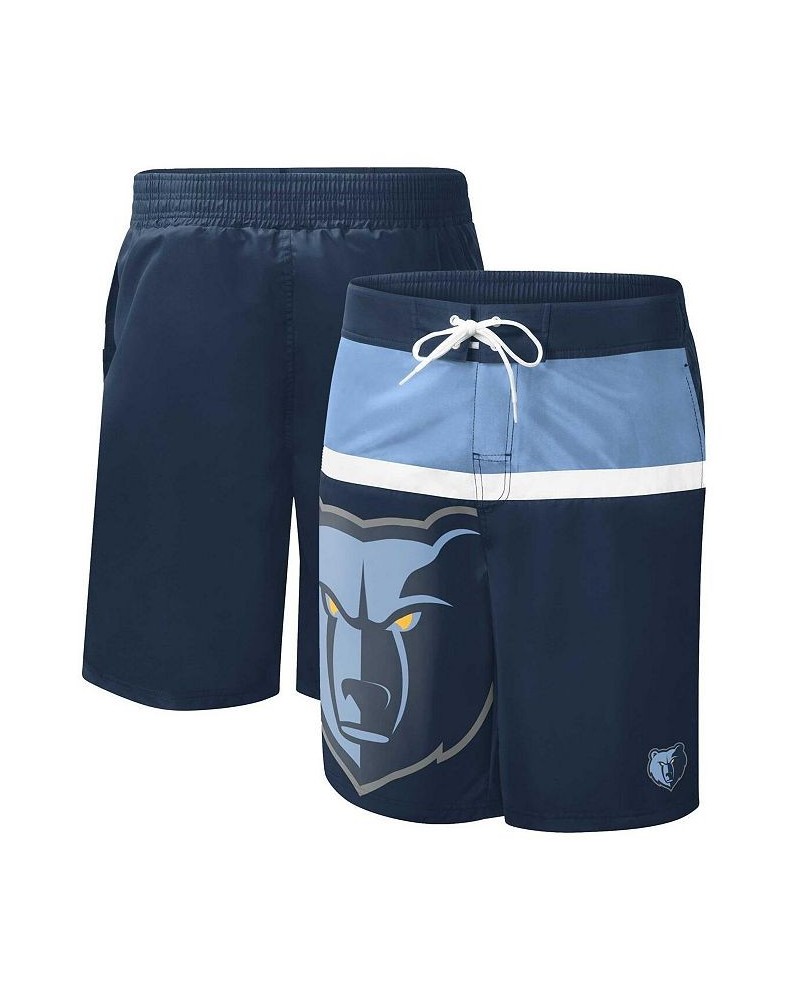 Men's Navy Memphis Grizzlies Sea Wind Swim Trunks $31.85 Swimsuits