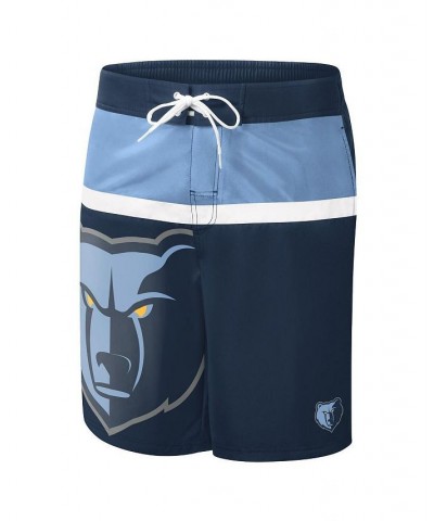 Men's Navy Memphis Grizzlies Sea Wind Swim Trunks $31.85 Swimsuits