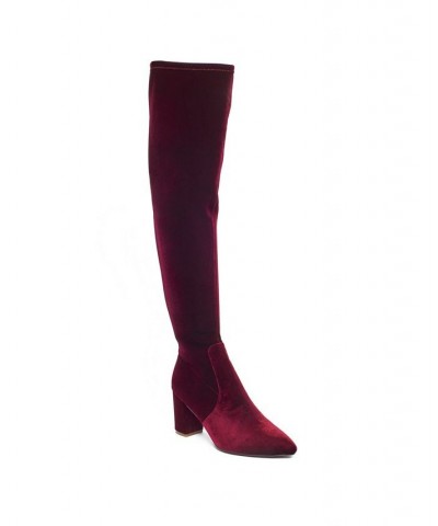 Women's Malia Extra Wide Calf Block Heels Over-The-Knee Boots - Extended sizes 10-14 PD05 $36.23 Shoes