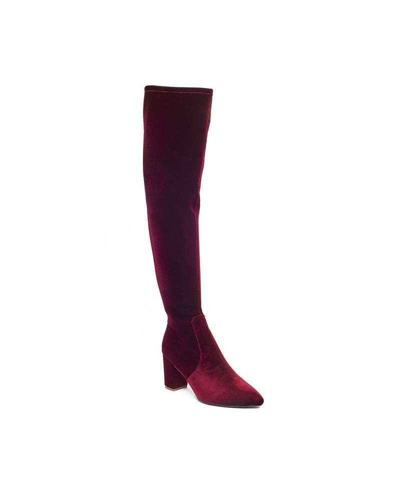 Women's Malia Extra Wide Calf Block Heels Over-The-Knee Boots - Extended sizes 10-14 PD05 $36.23 Shoes