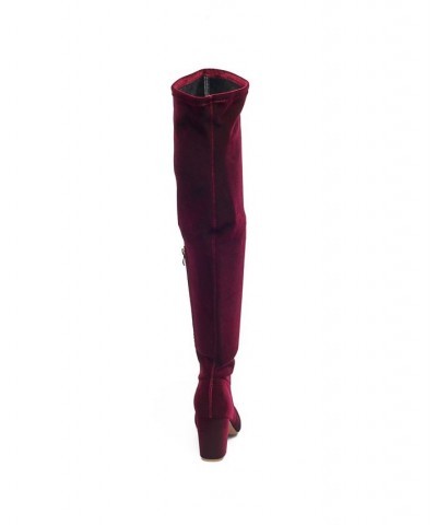 Women's Malia Extra Wide Calf Block Heels Over-The-Knee Boots - Extended sizes 10-14 PD05 $36.23 Shoes