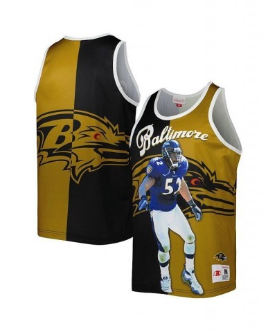 Men's Ray Lewis Black, Gold Baltimore Ravens Retired Player Graphic Tank Top $42.75 T-Shirts