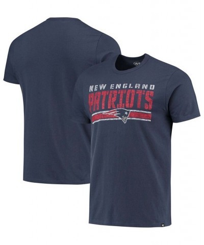 Men's Navy New England Patriots Team Stripe T-shirt $14.28 T-Shirts