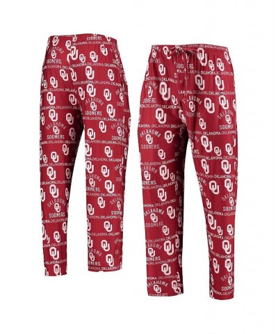 Men's Crimson Oklahoma Sooners Flagship Allover Print Sleep Pants $24.00 Pajama