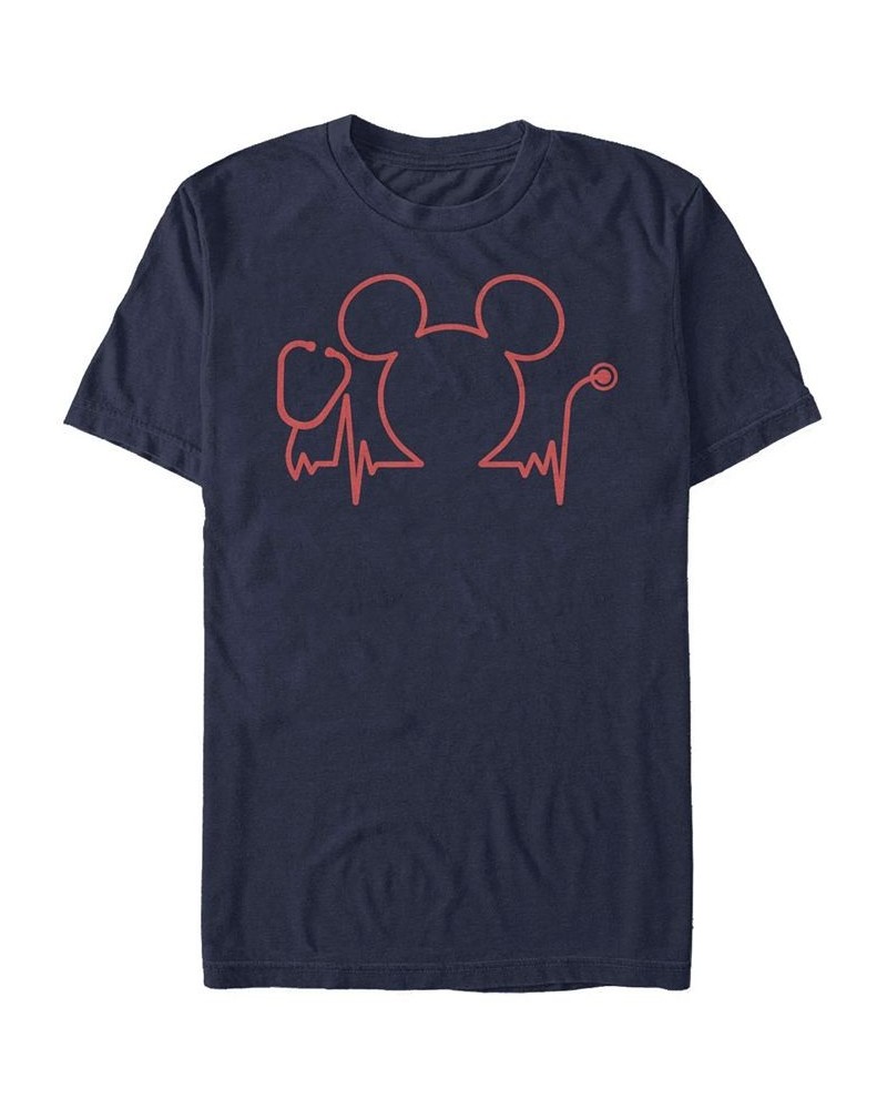 Men's Mickey Classic Nurse Day Short Sleeve T-shirt Blue $16.80 T-Shirts