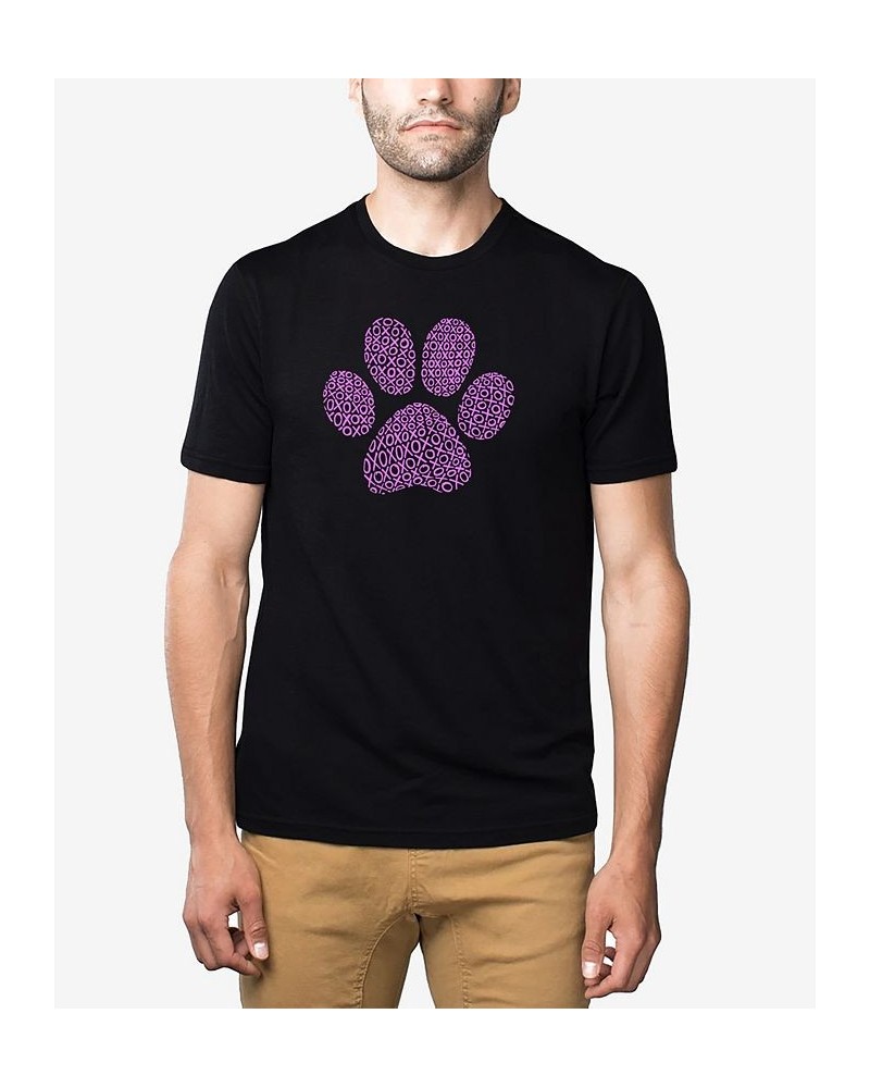 Men's Premium Blend Word Art Xoxo Dog Paw T-shirt Black $19.80 T-Shirts