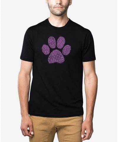 Men's Premium Blend Word Art Xoxo Dog Paw T-shirt Black $19.80 T-Shirts