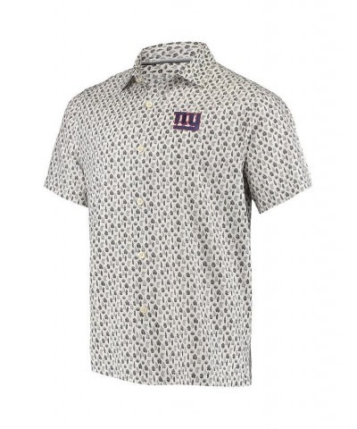 Men's White New York Giants Baja Mar Woven Button-Up Shirt $46.50 Shirts