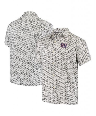 Men's White New York Giants Baja Mar Woven Button-Up Shirt $46.50 Shirts