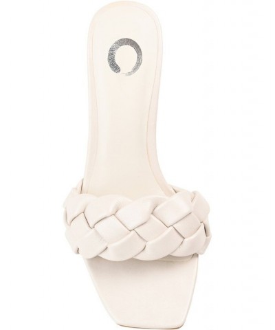 Women's Hattie Braided Sandals White $41.40 Shoes