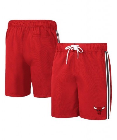 Men's Red Chicago Bulls Sand Beach Volley Swim Shorts $28.59 Swimsuits