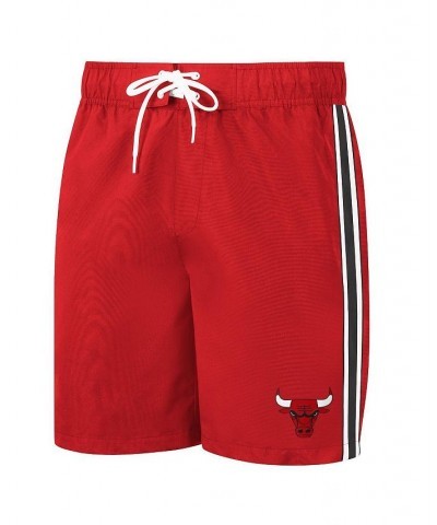 Men's Red Chicago Bulls Sand Beach Volley Swim Shorts $28.59 Swimsuits