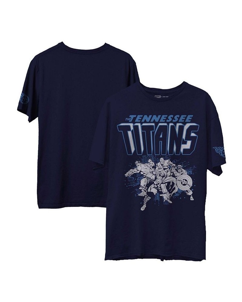 Men's Navy Tennessee Titans Marvel T-shirt $18.00 T-Shirts