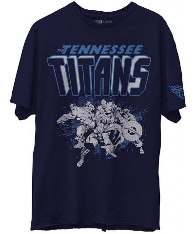 Men's Navy Tennessee Titans Marvel T-shirt $18.00 T-Shirts