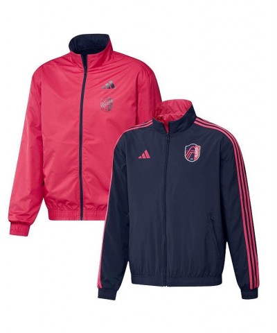 Men's Navy, Red St. Louis City SC 2023 On-Field Anthem Full-Zip Reversible Team Jacket $36.00 Jackets