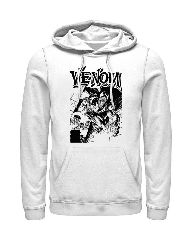 Marvel Men's Classic Venom Comic Poster, Pullover Hoodie White $28.38 Sweatshirt