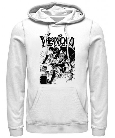 Marvel Men's Classic Venom Comic Poster, Pullover Hoodie White $28.38 Sweatshirt