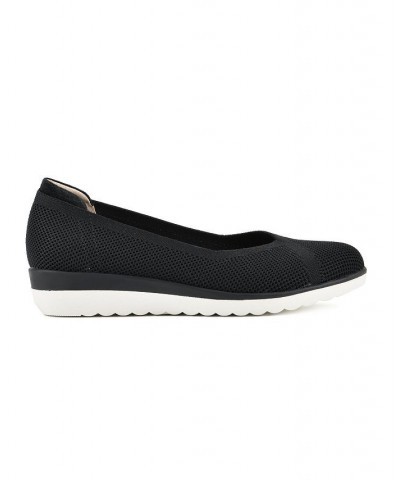 Women's Selena Hidden Wedge Flats Black $38.71 Shoes