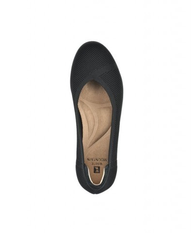 Women's Selena Hidden Wedge Flats Black $38.71 Shoes