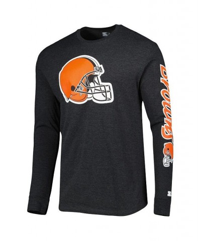 Men's Black Cleveland Browns Halftime Long Sleeve T-shirt $25.49 T-Shirts